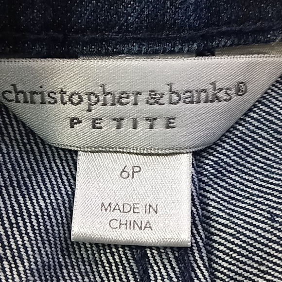 Christopher & Banks Petite Curvy Straight Leg Blue Jeans Size 6P - Picture 15 of 16